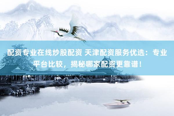 配资专业在线炒股配资 天津配资服务优选：专业平台比较，揭秘哪家配资更靠谱！