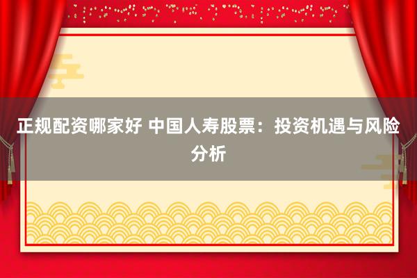 正规配资哪家好 中国人寿股票：投资机遇与风险分析
