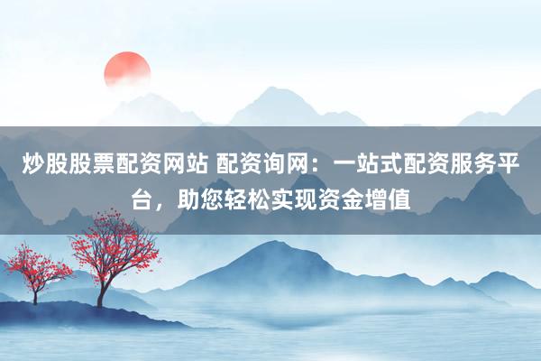 炒股股票配资网站 配资询网：一站式配资服务平台，助您轻松实现资金增值