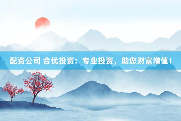 配资公司 合优投资：专业投资，助您财富增值！