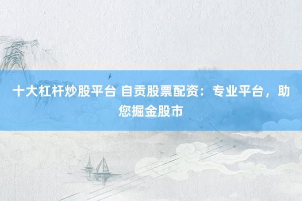十大杠杆炒股平台 自贡股票配资：专业平台，助您掘金股市
