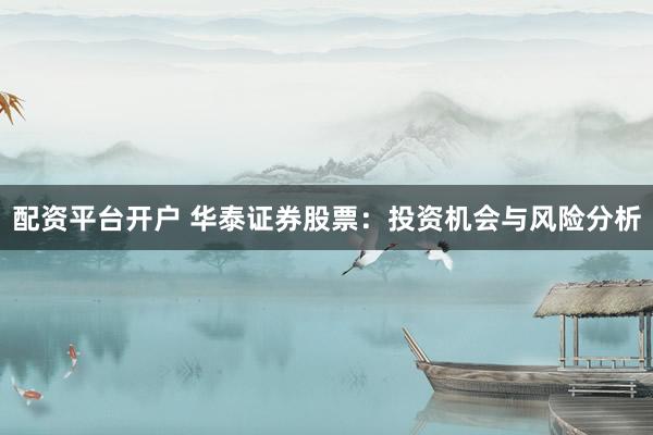 配资平台开户 华泰证券股票：投资机会与风险分析