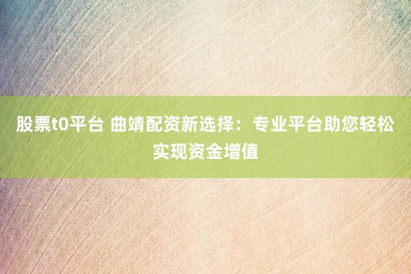股票t0平台 曲靖配资新选择:专业平台助您轻松实现资金增值